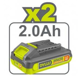 2 baterii 2.0 Ah